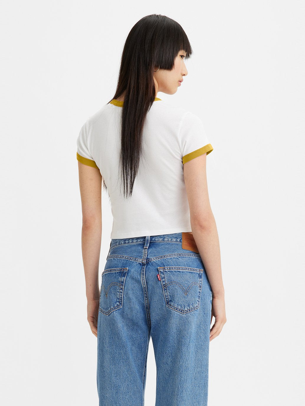 Levi's® 女用圖案 Ringer 迷你 T 卹