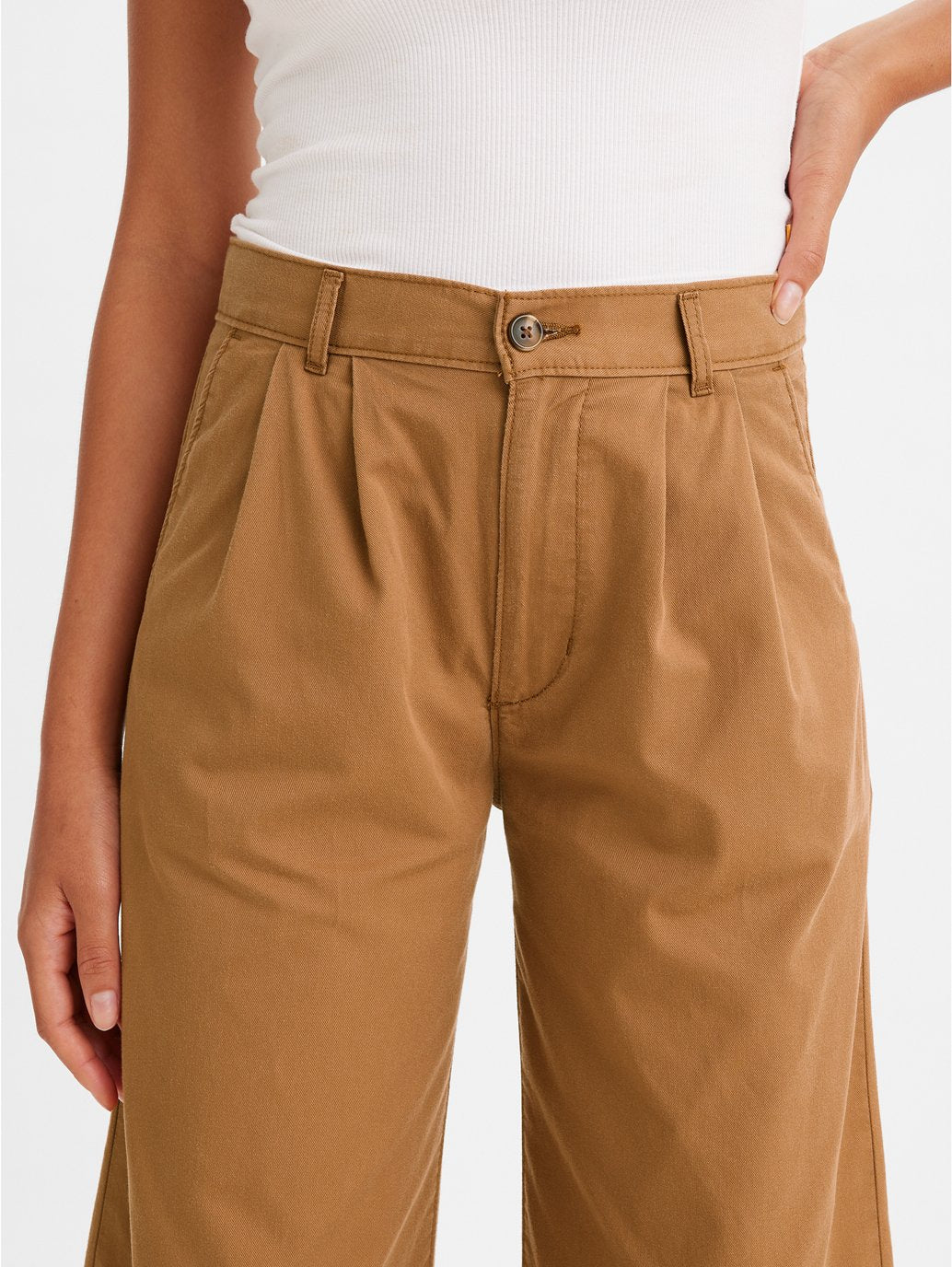 Levi's® 女款高腰褶襉長褲