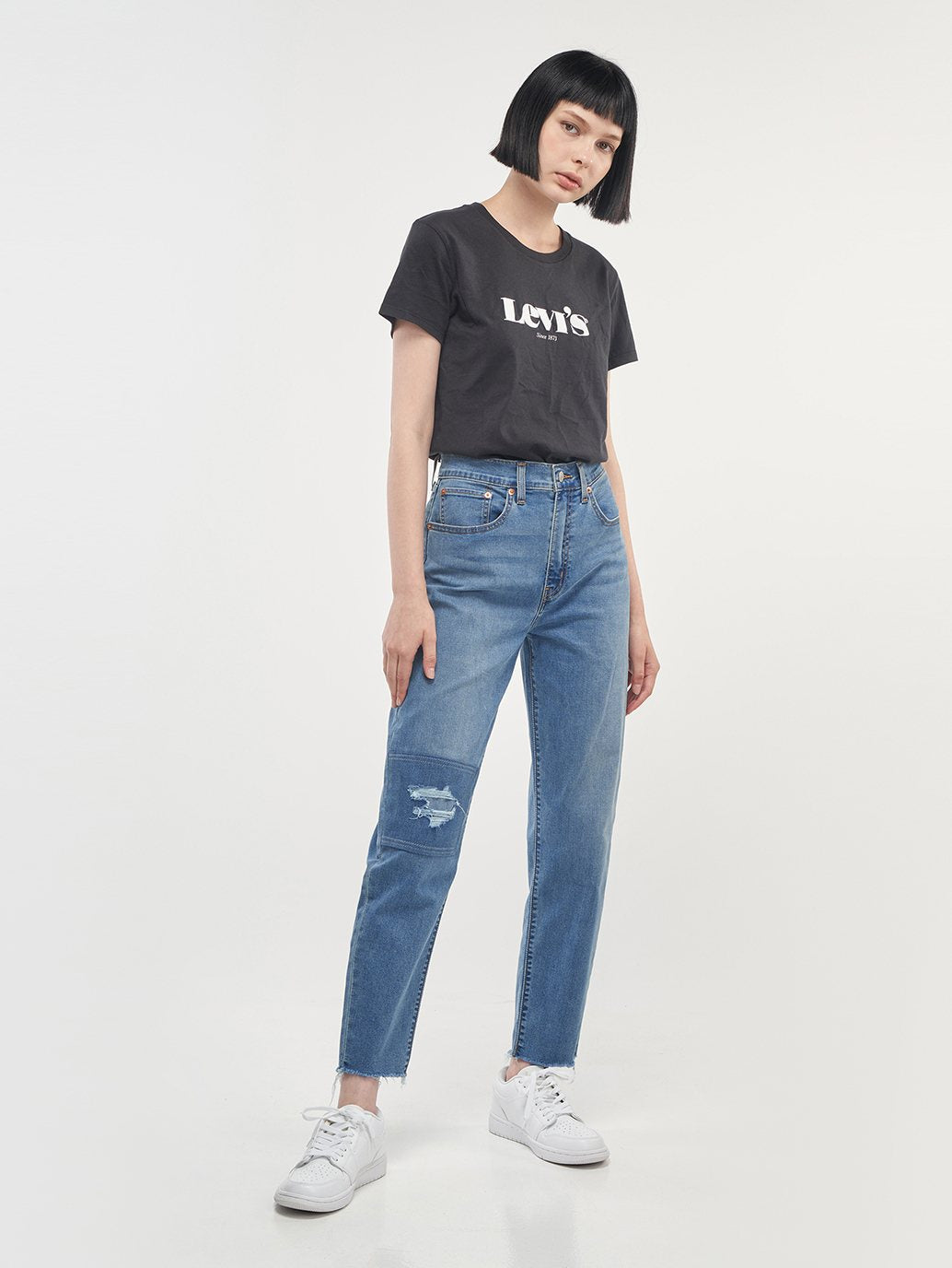 Levi's® 女款高腰男友風牛仔褲