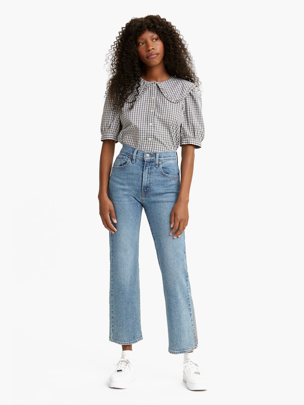 Levi's® 女款高腰九分喇叭牛仔褲