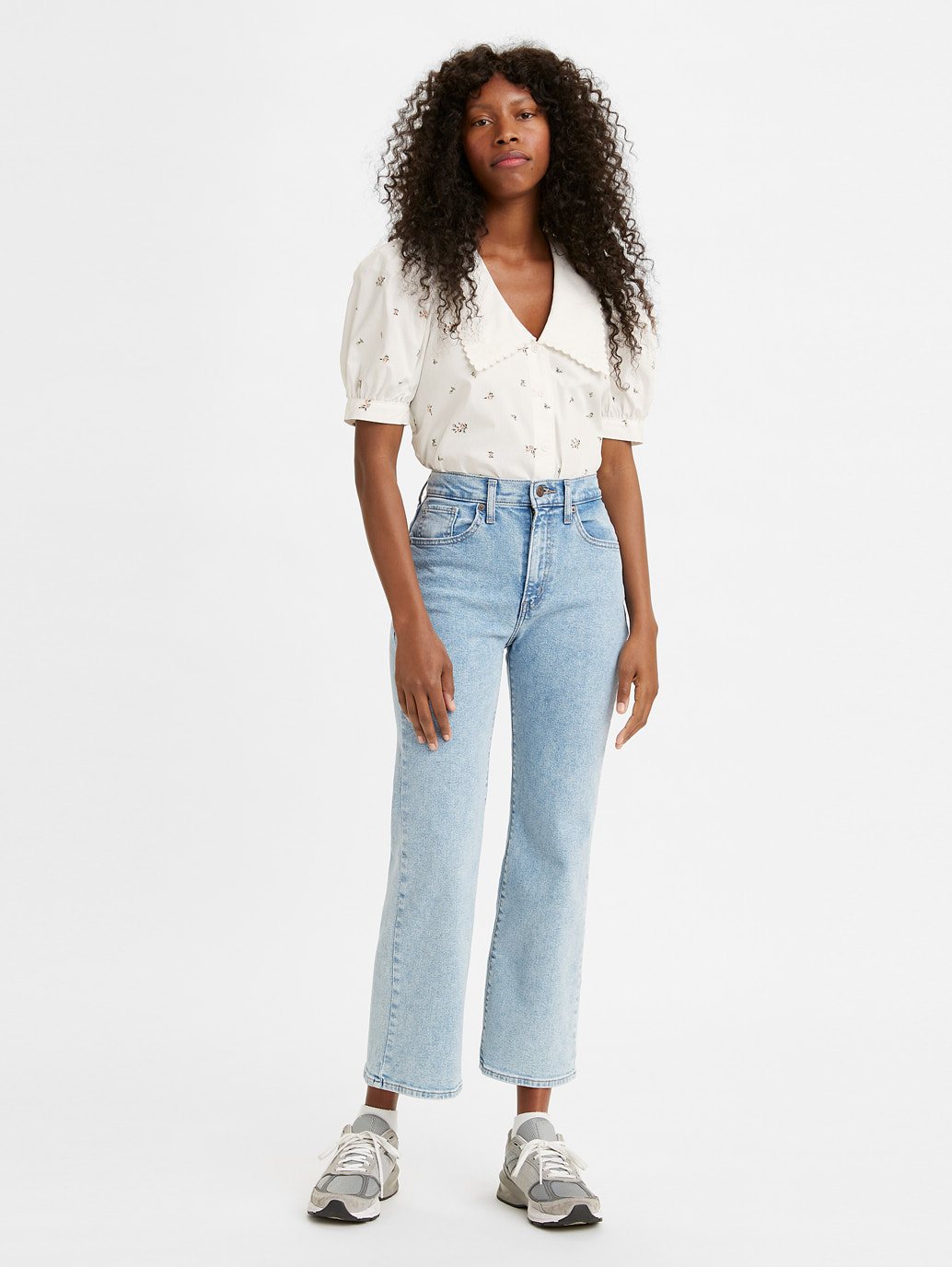 Levi's® 女款高腰九分喇叭牛仔褲