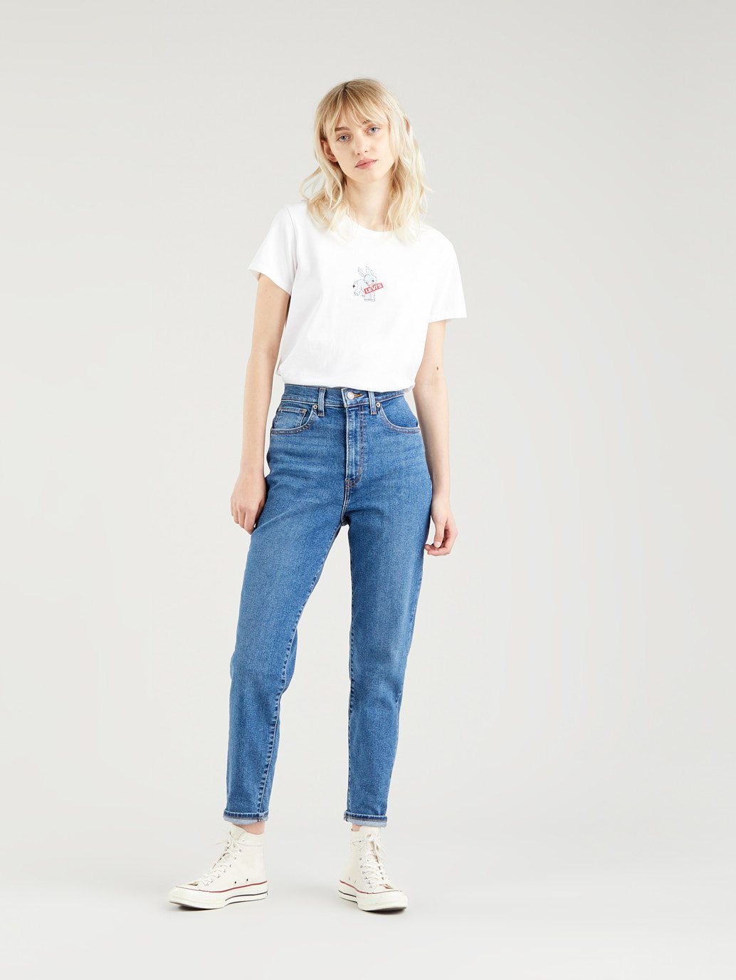 Levi's® 女款高腰媽媽牛仔褲