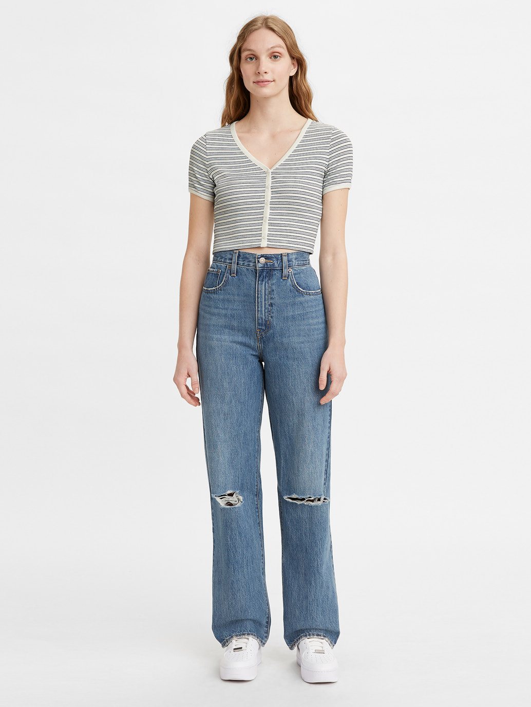 Levi's® 女款高腰直筒牛仔褲