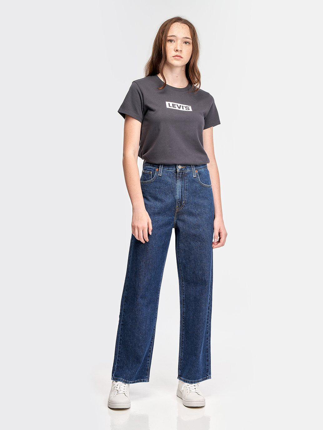 Levi's® 女款高腰直筒牛仔褲