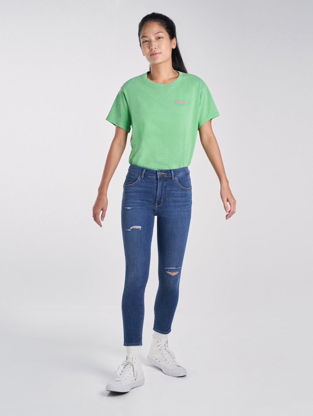 Levi's® 女款 Revel 塑形高腰緊身九分牛仔褲