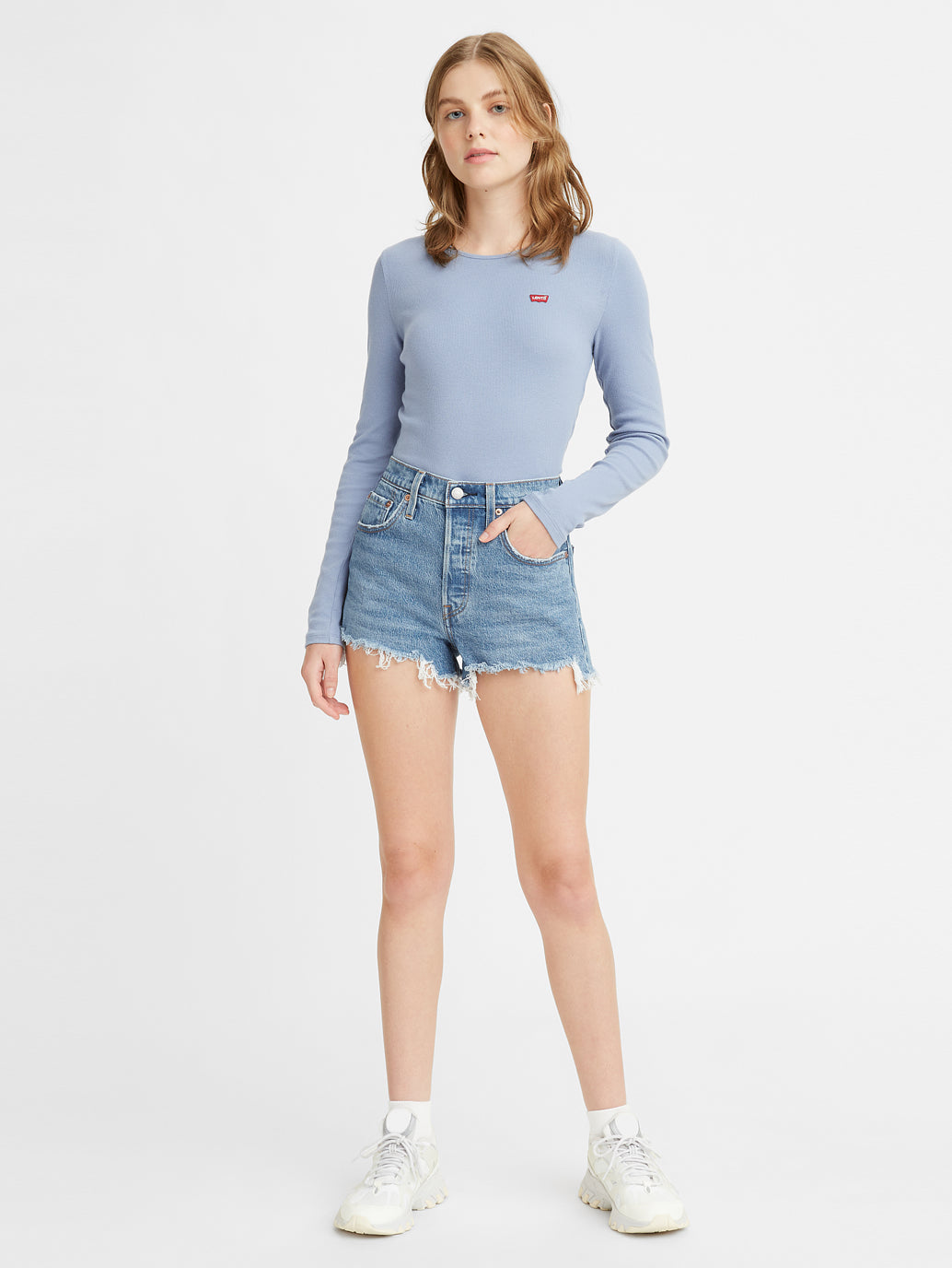Levi's® 女士 501® Original 高腰牛仔短褲