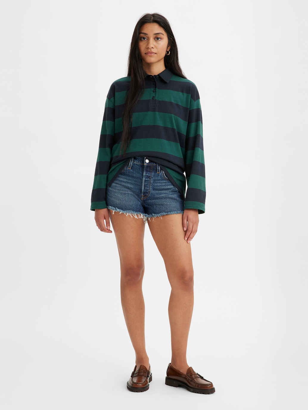 Levi's® 女士 501® 原創高腰牛仔短褲