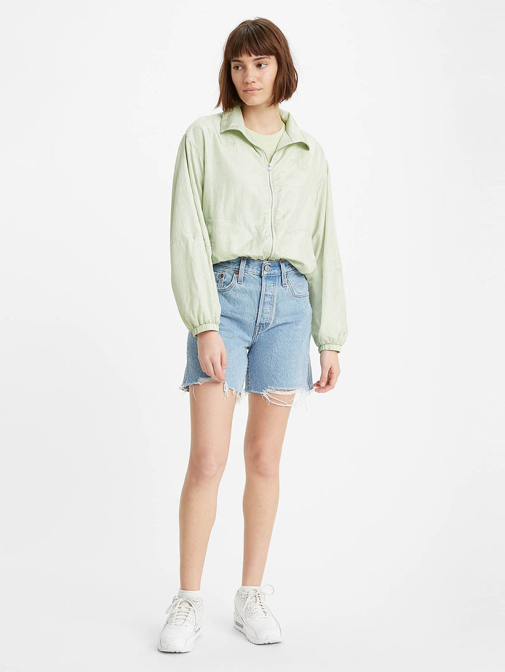 Levi's® 女士 501® Original 高腰中大腿牛仔短褲