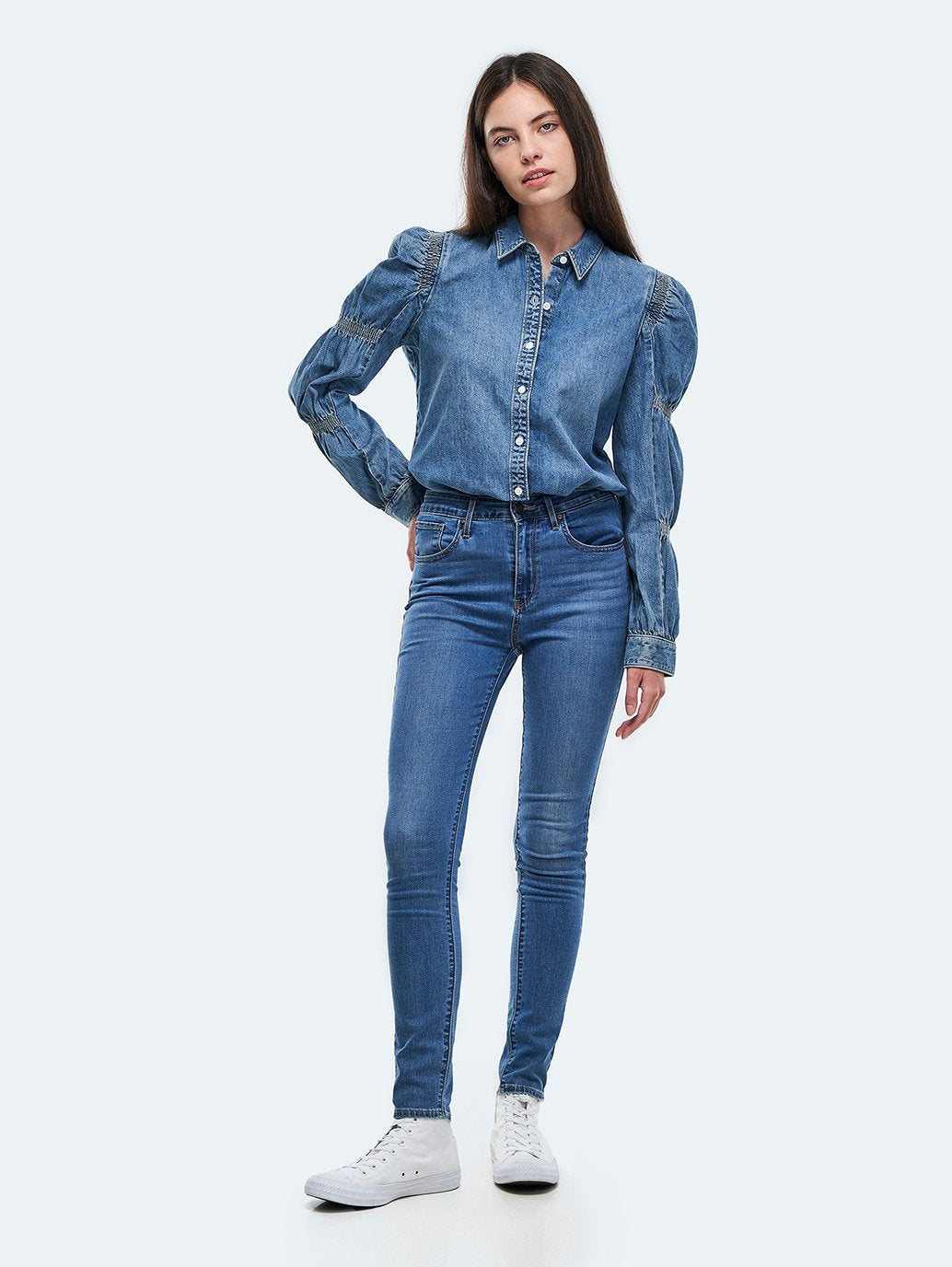 Levi's® 女款 721 高腰緊身牛仔褲