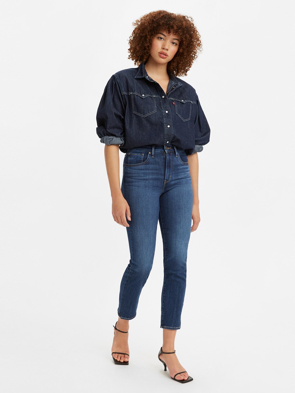 Levi's® 女式 724 高腰直筒九分牛仔褲