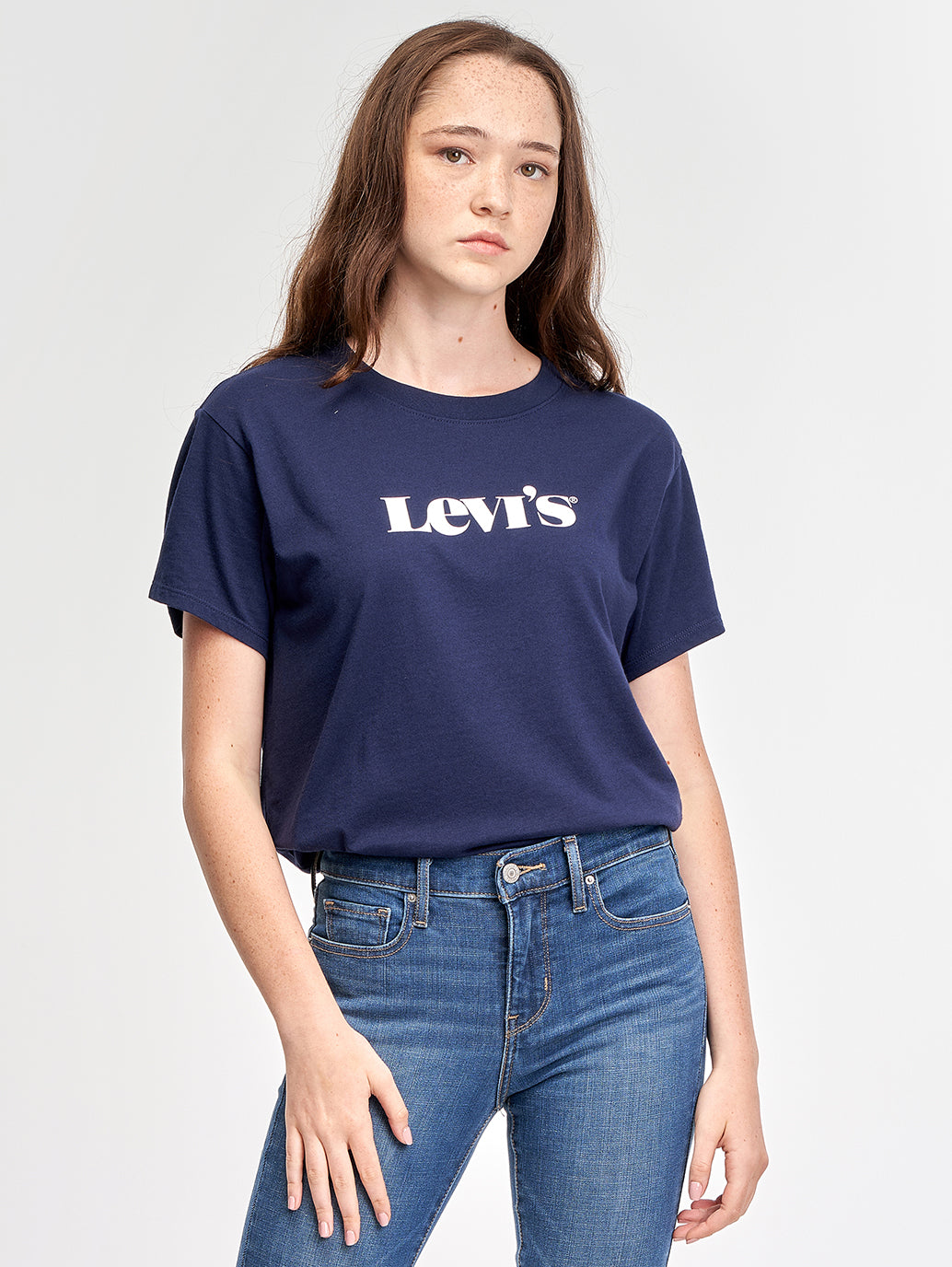Levi's® 女用圖案校隊 T 卹