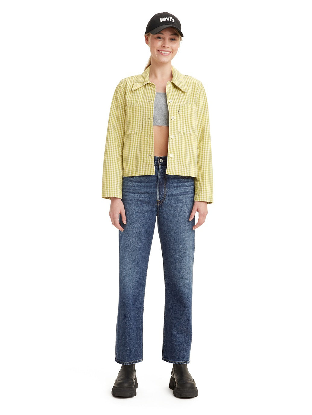 Levi's® 女款 Ribcage 直筒牛仔褲