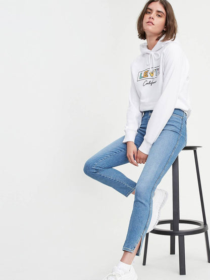 Levi's® 721 露扣高腰緊身九分牛仔褲