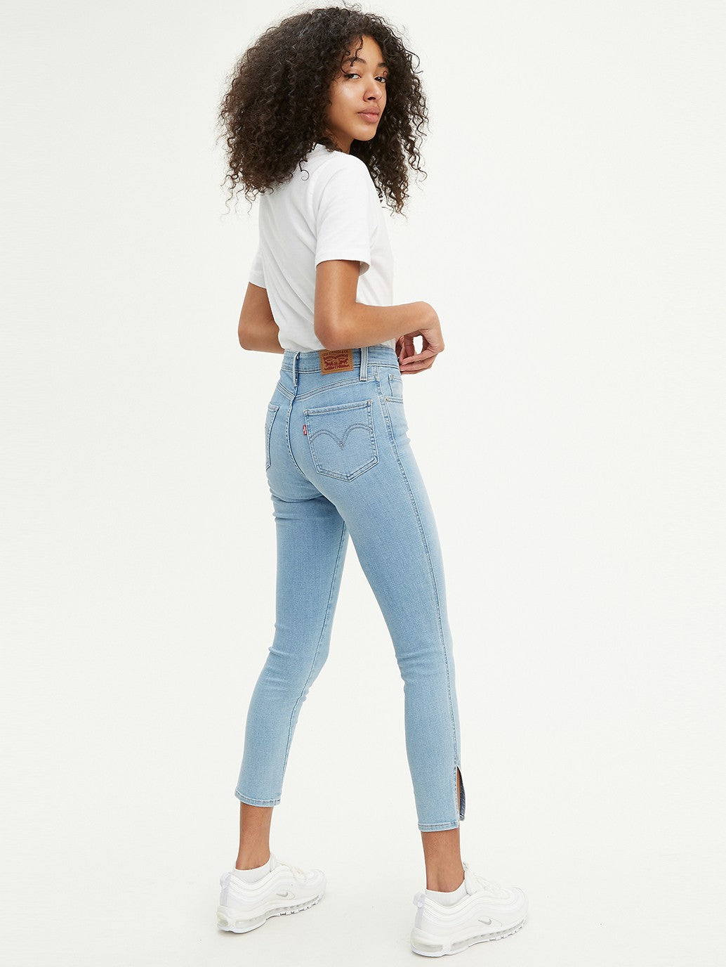 Levi's® 721 露扣高腰緊身九分牛仔褲