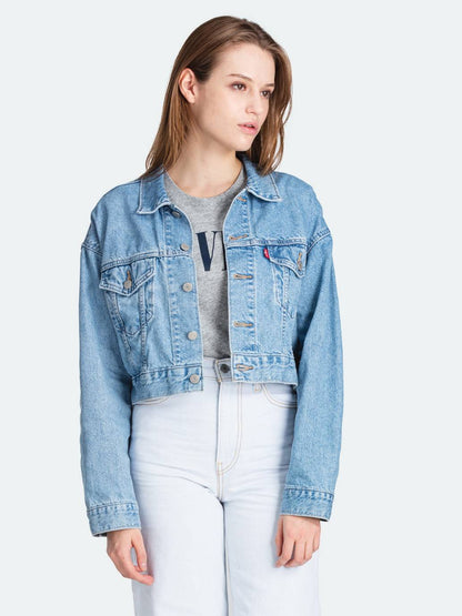 Levi's® Cropped Dad Trucker Jacket