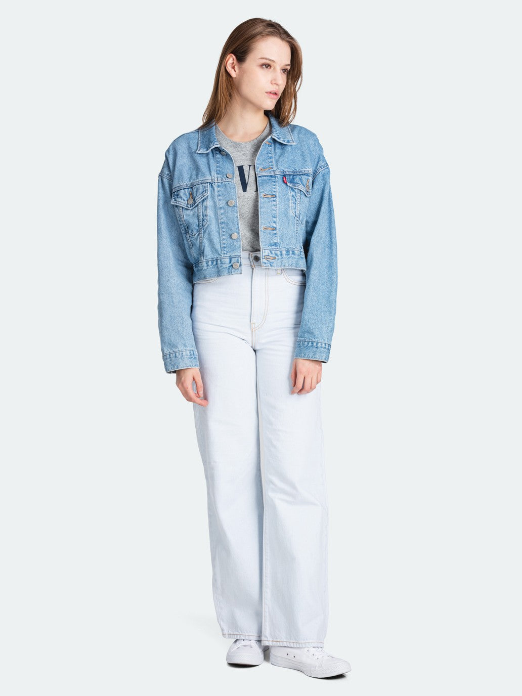 Levi's® Cropped Dad Trucker Jacket