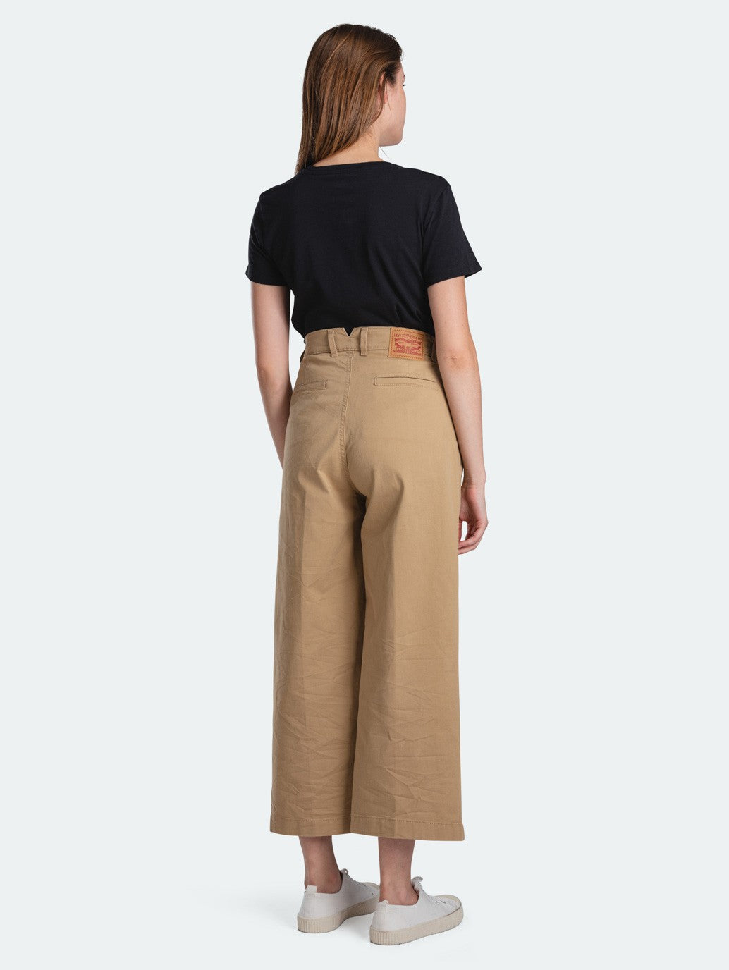 Levi's® 褶襉闊腿斜紋棉布褲