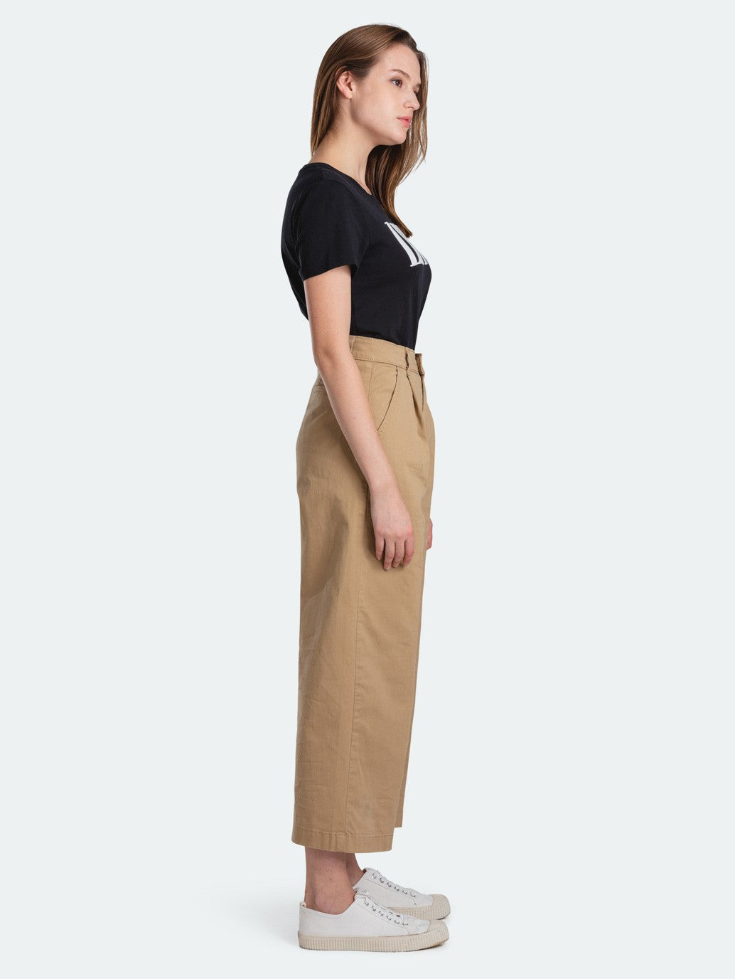 Levi's® 褶襉闊腿斜紋棉布褲