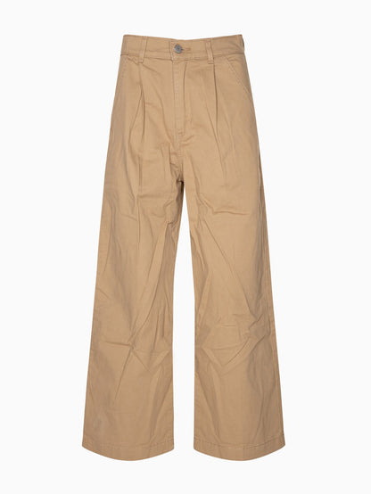 Levi's® 褶襉闊腿斜紋棉布褲