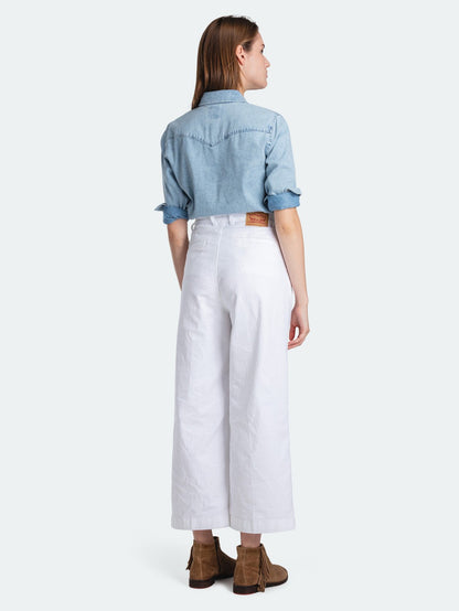 Levi's® 褶襉闊腿斜紋棉布褲