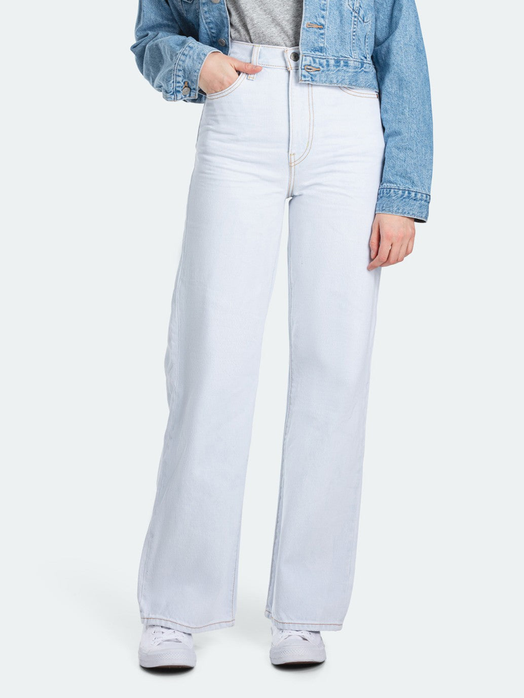 Levi's® Ribcage 闊腿牛仔褲