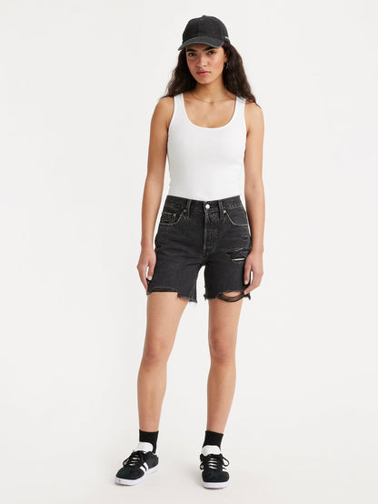 Levi's® 女士 501® Original 高腰中大腿牛仔短褲