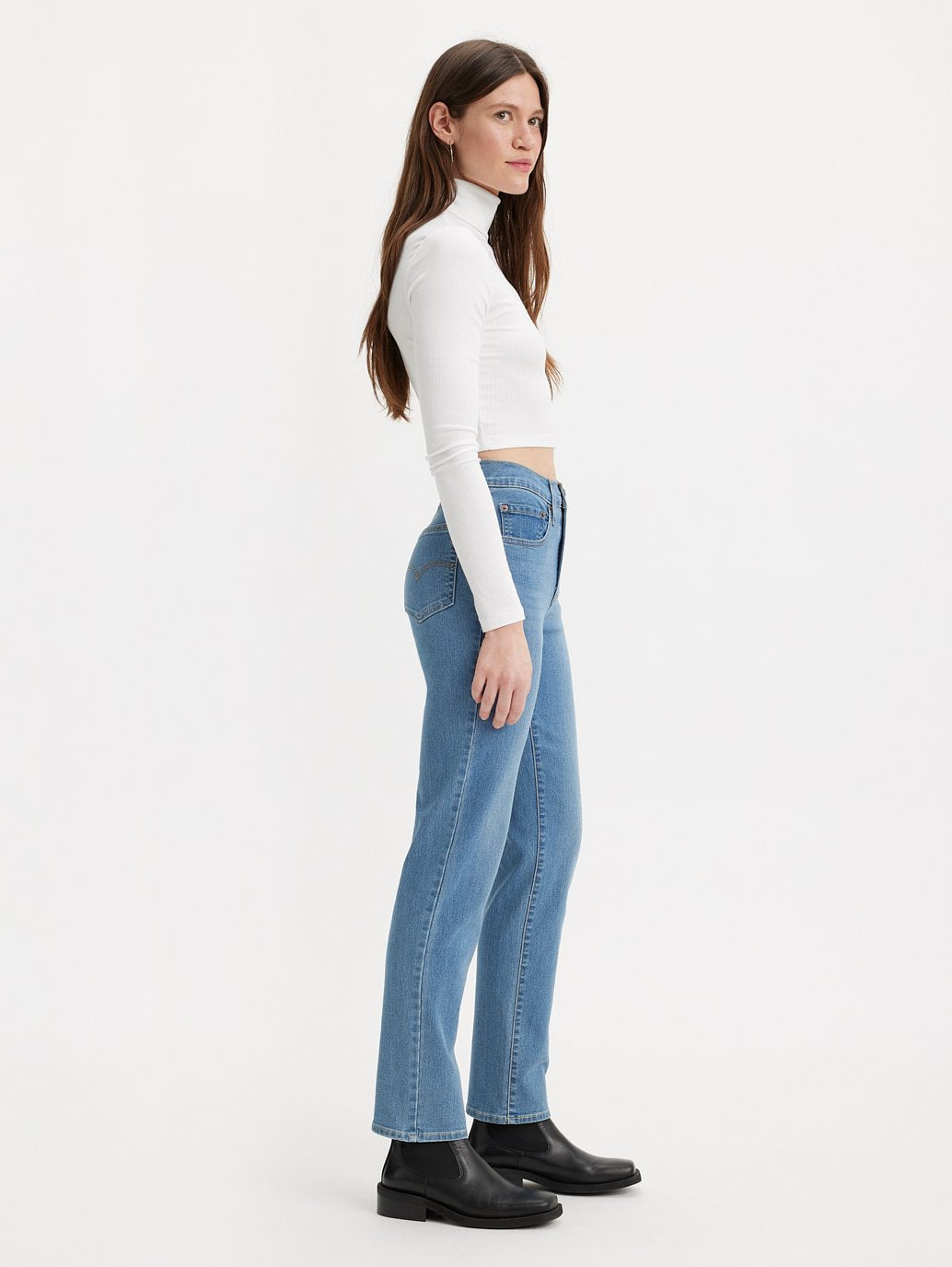 Levi's® 女式 724 高腰直筒九分牛仔褲