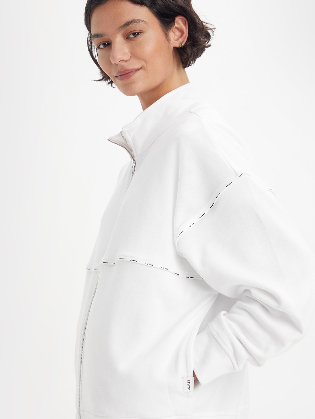 Levi's® 女士圖案彈性拉鍊運動衫