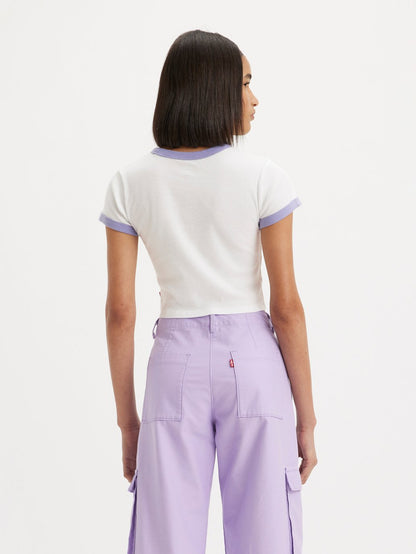 Levi's® 女用圖案 Ringer 迷你 T 卹