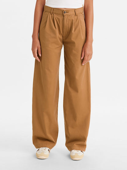 Levi's® 女款高腰褶襉長褲