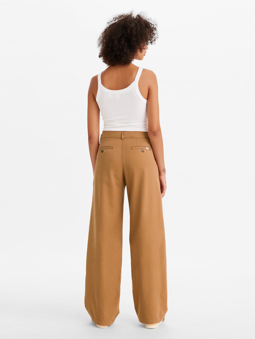 Levi's® 女款高腰褶襉長褲