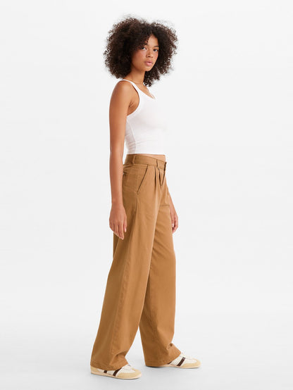 Levi's® 女款高腰褶襉長褲