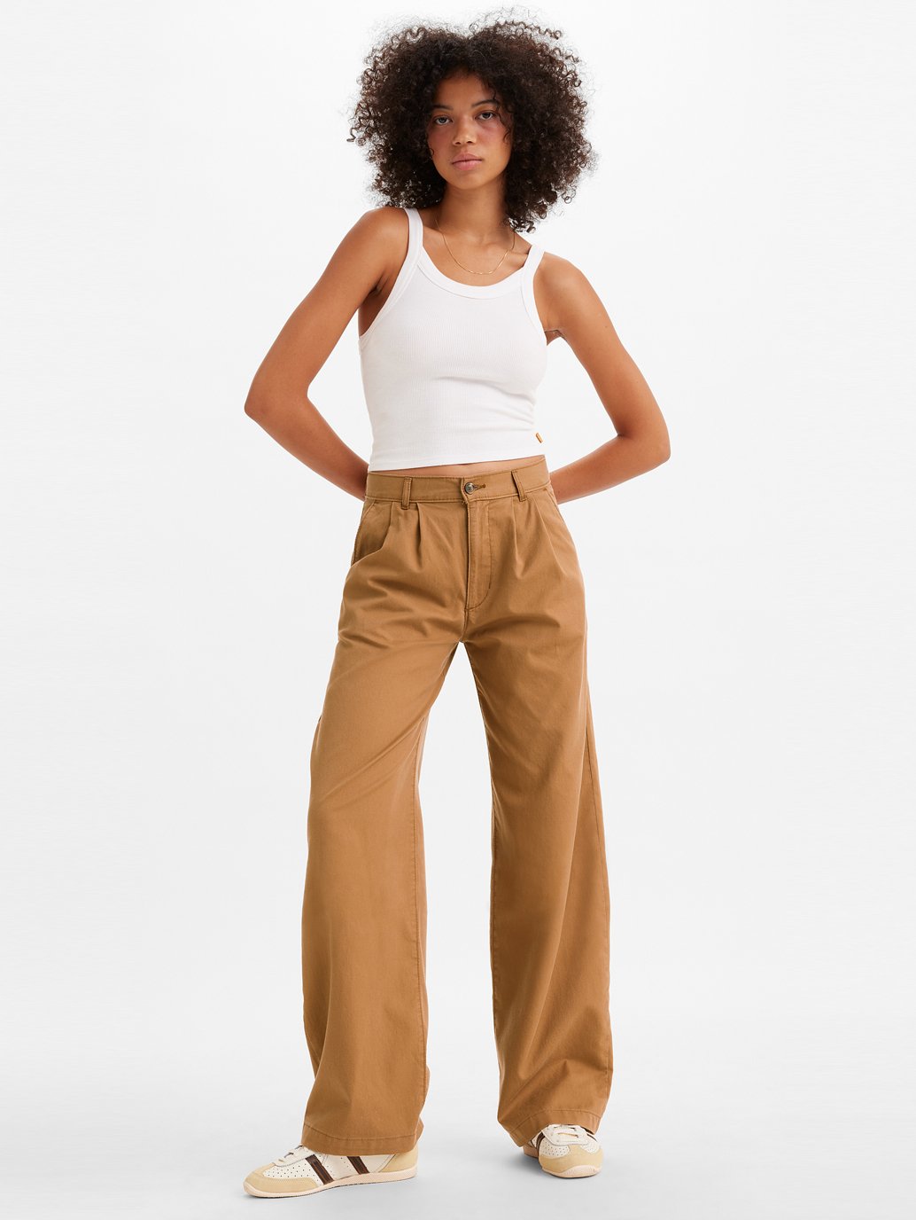 Levi's® 女款高腰褶襉長褲