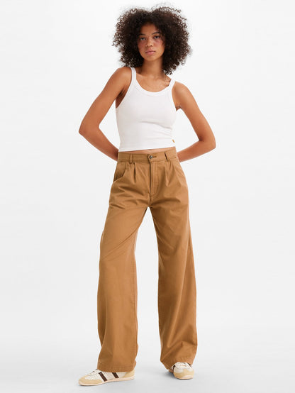 Levi's® 女款高腰褶襉長褲