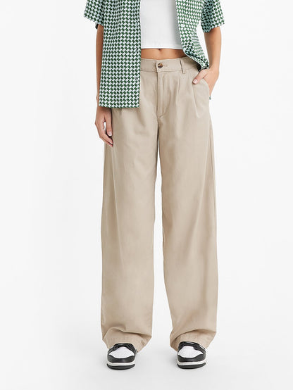 Levi's® 女款高腰褶襉長褲