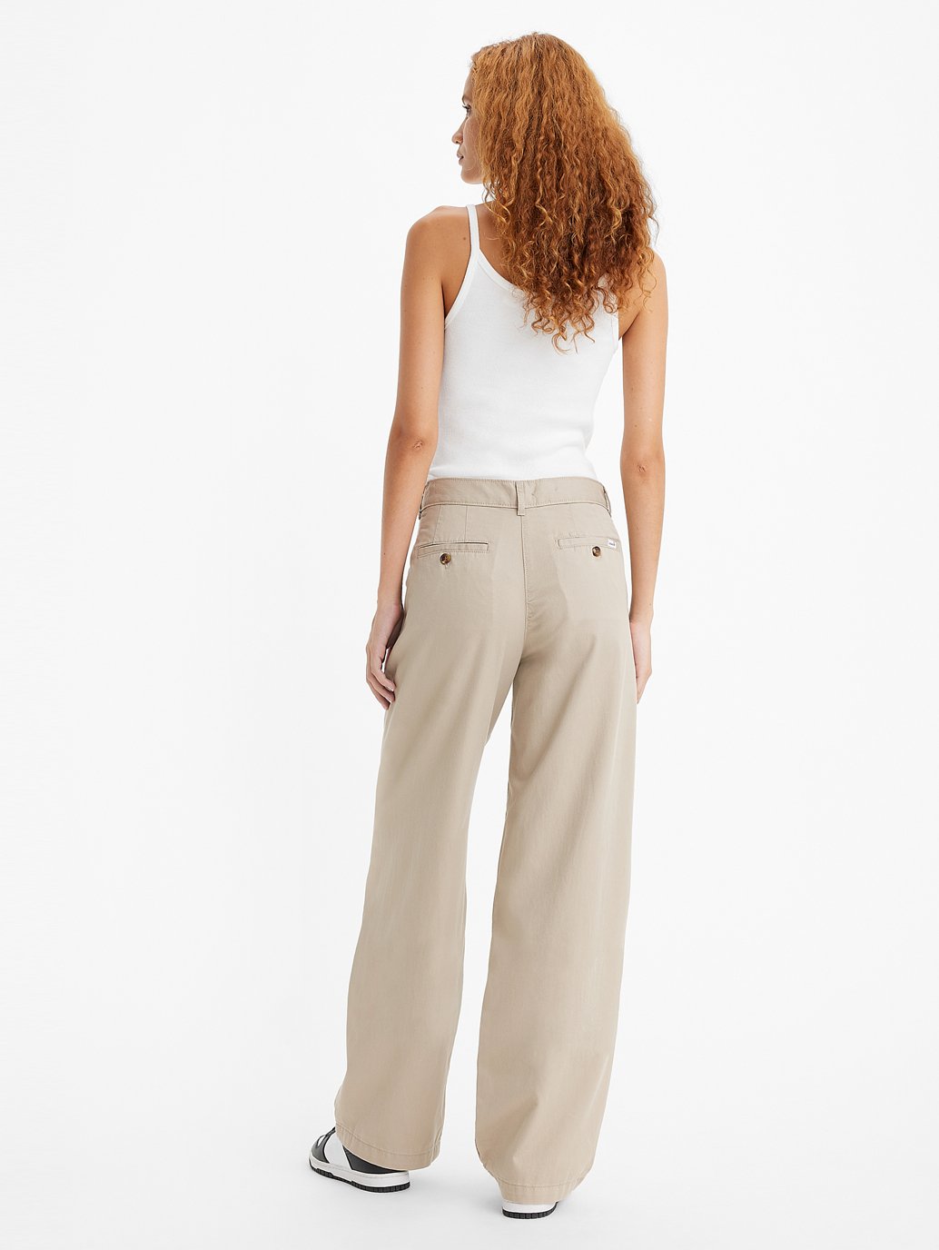 Levi's® 女款高腰褶襉長褲