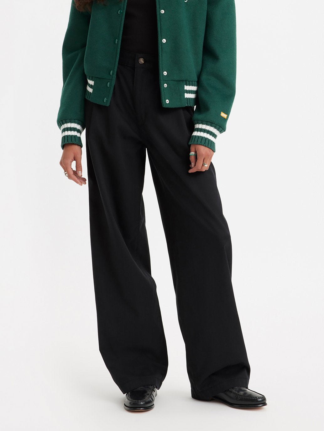 Levi's® 女款高腰褶襉長褲