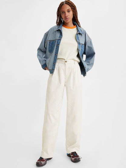 Levi's® 女款高腰褶襉長褲