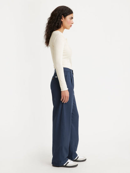 Levi's® 女款高腰褶襉長褲