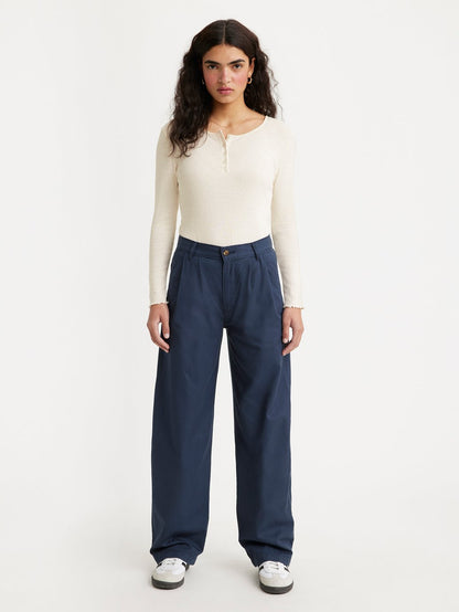 Levi's® 女款高腰褶襉長褲