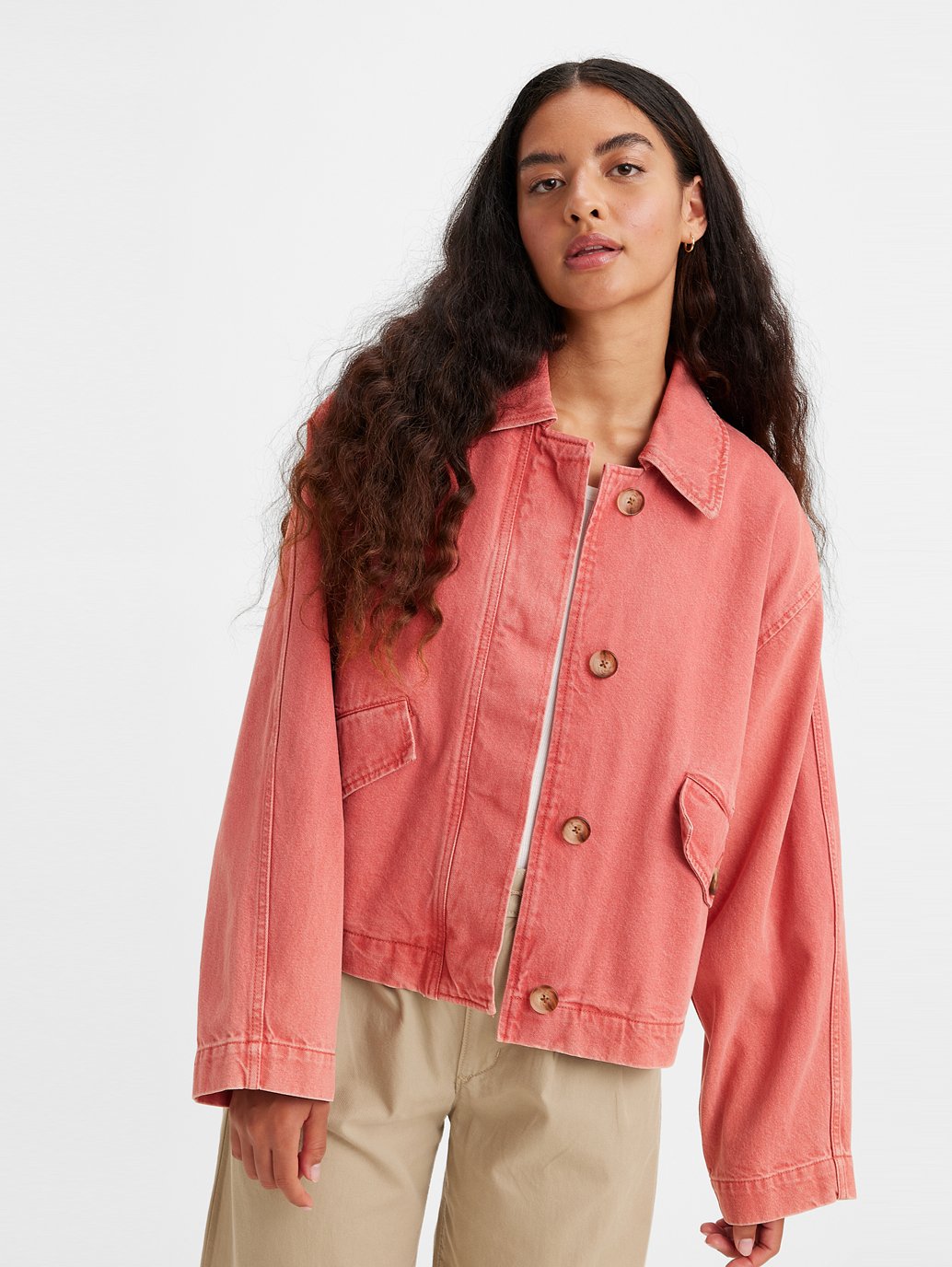 Levi's® 女款 Kaede 棉質準備大衣
