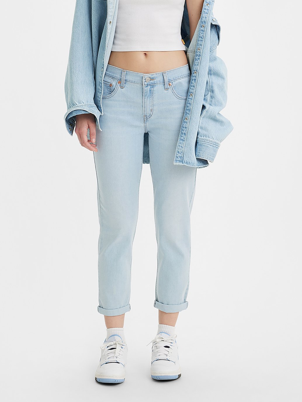 Levi's® 女式中腰男友風牛仔褲