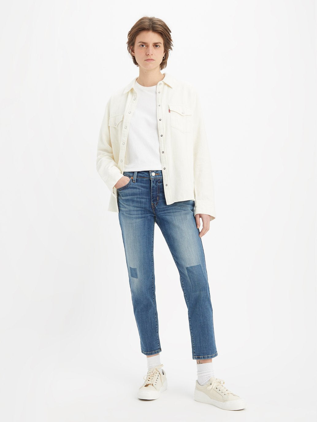 Levi's® 女式中腰男友風牛仔褲