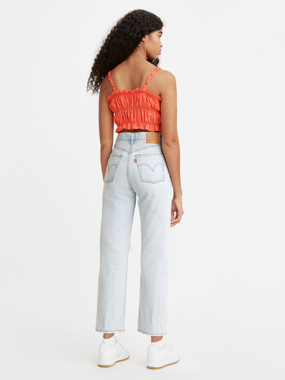Levi's® 女款 Ribcage 直筒牛仔褲