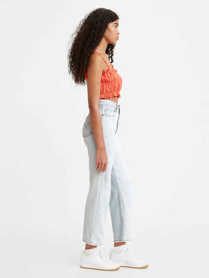 Levi's® 女款 Ribcage 直筒牛仔褲