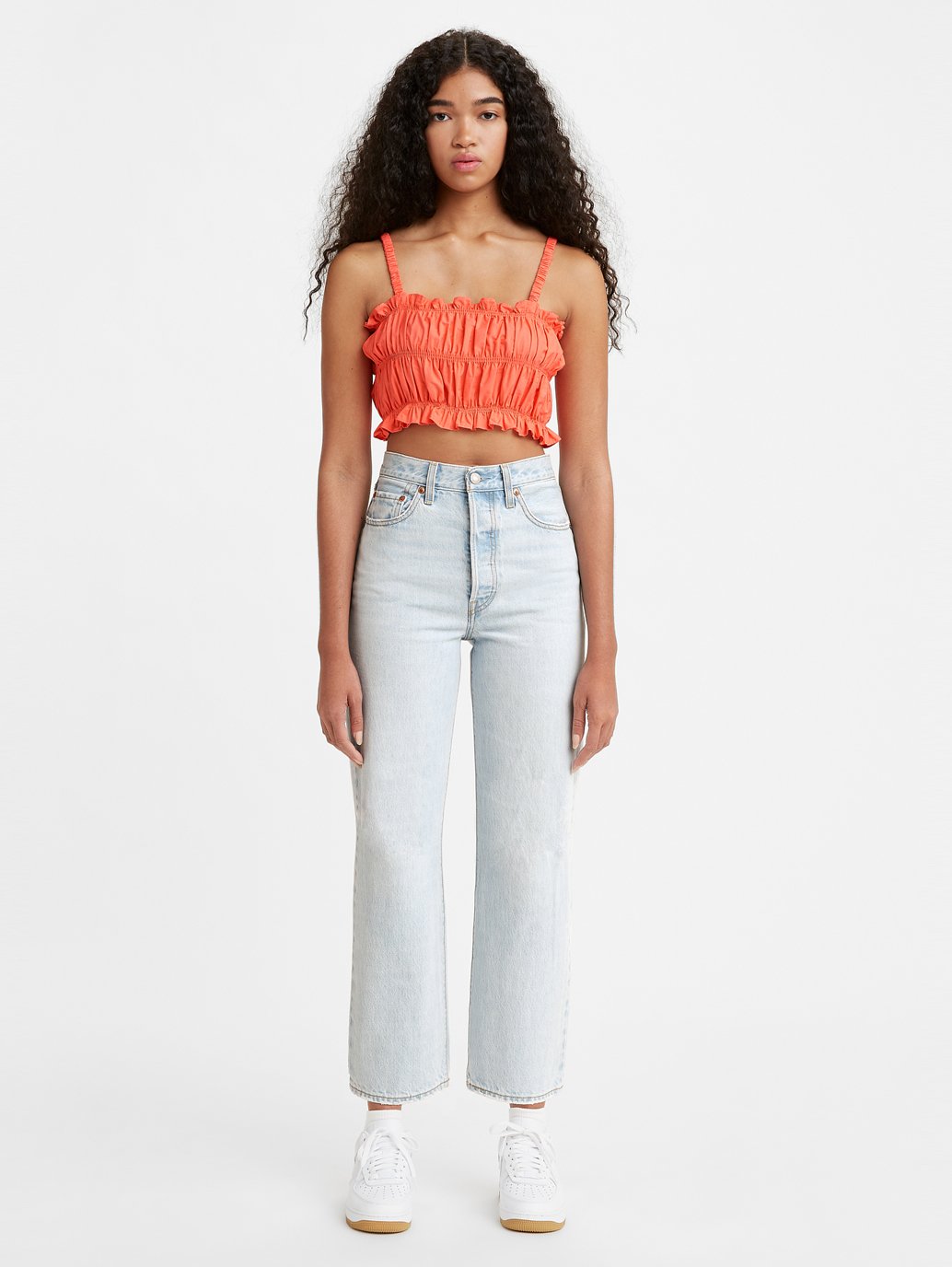 Levi's® 女款 Ribcage 直筒牛仔褲