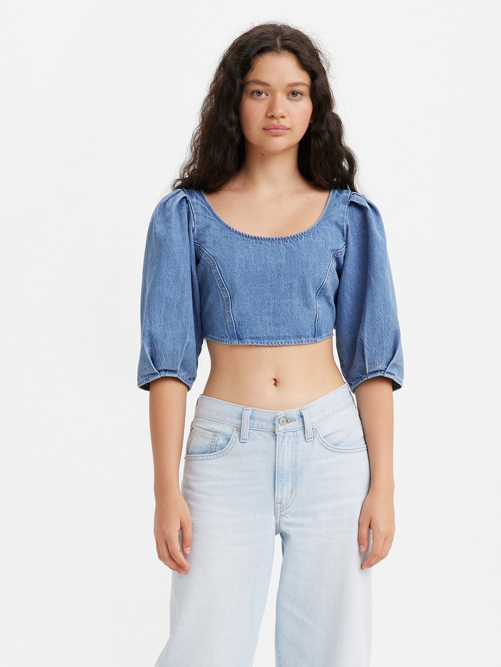 Levi's® 女童軍牛仔襯衫