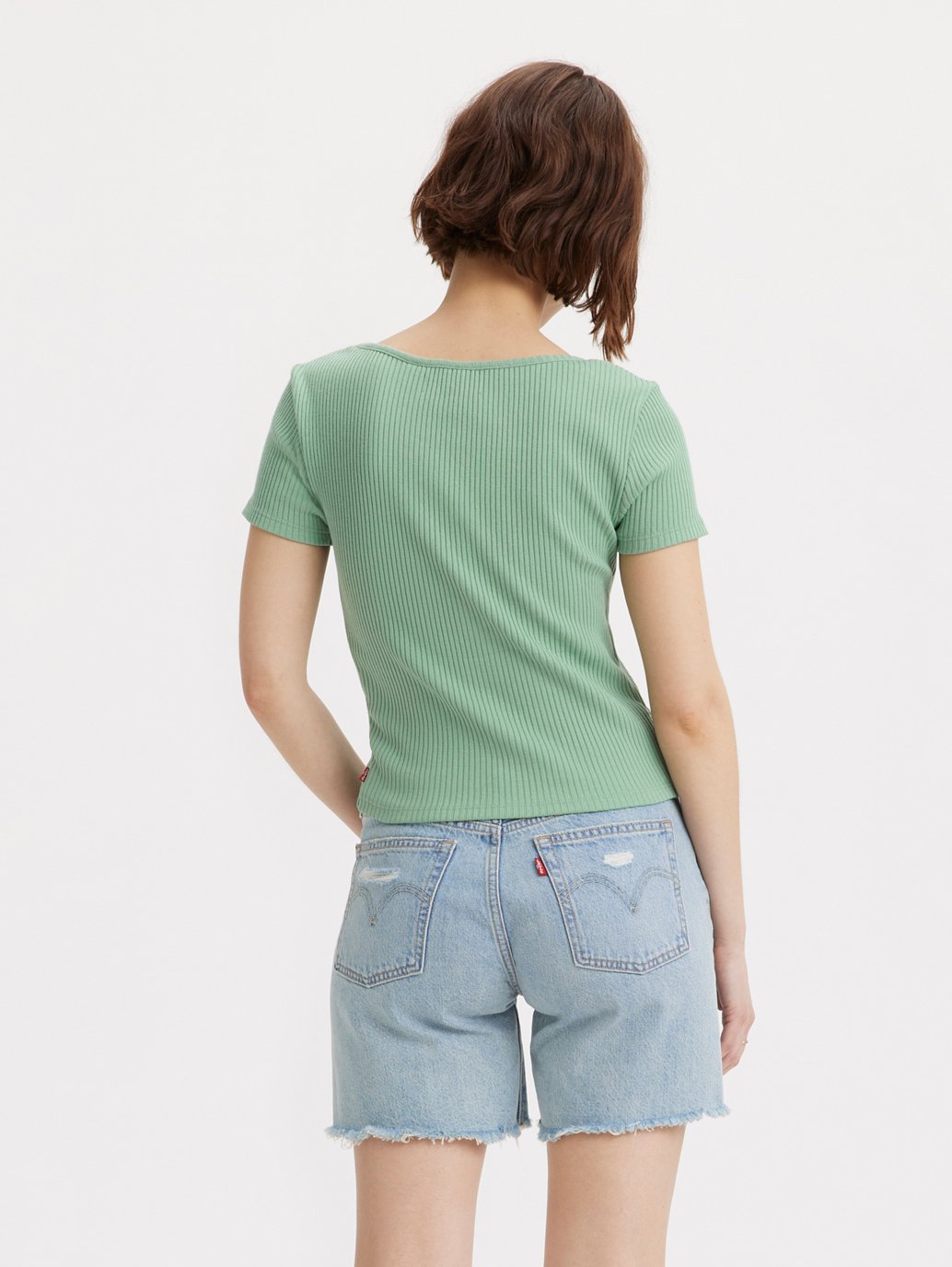 Levi's® 女款短袖 Britt 前按扣上衣