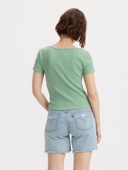 Levi's® 女款短袖 Britt 前按扣上衣