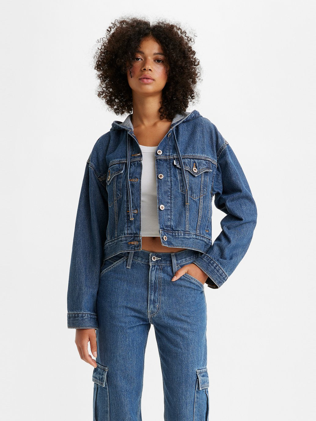 Levi's® 女款 SilverTab™ 連帽卡車司機夾克